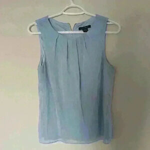 Suzy Shier, blouse, sleeveless shirt,  blue, size medium